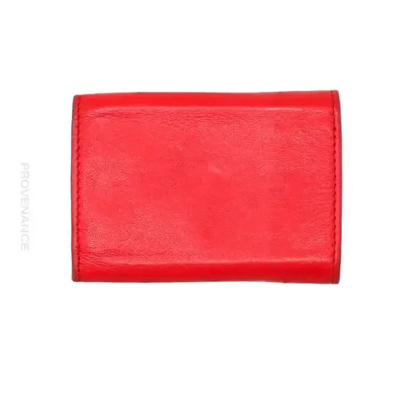 🔴 Balenciaga Papier Mini Wallet - Red Leather - Picture 2 of 10